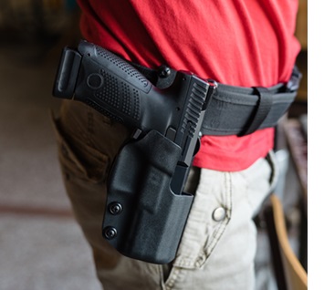 gun in holster